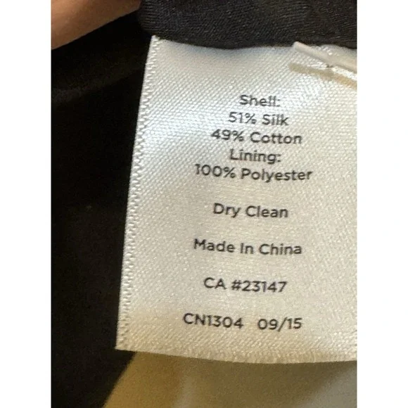 Talbots Black Silk Cotton 3/4 Sleeve Blazer Size 14 Petite Cropped Career - Picture 6 of 12